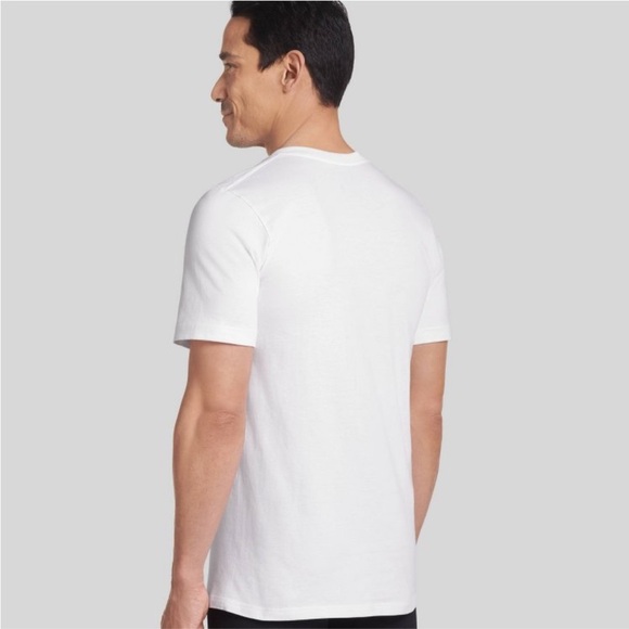 Jockey White V-Neck T-Shirt 3 Pack - Picture 2 of 5